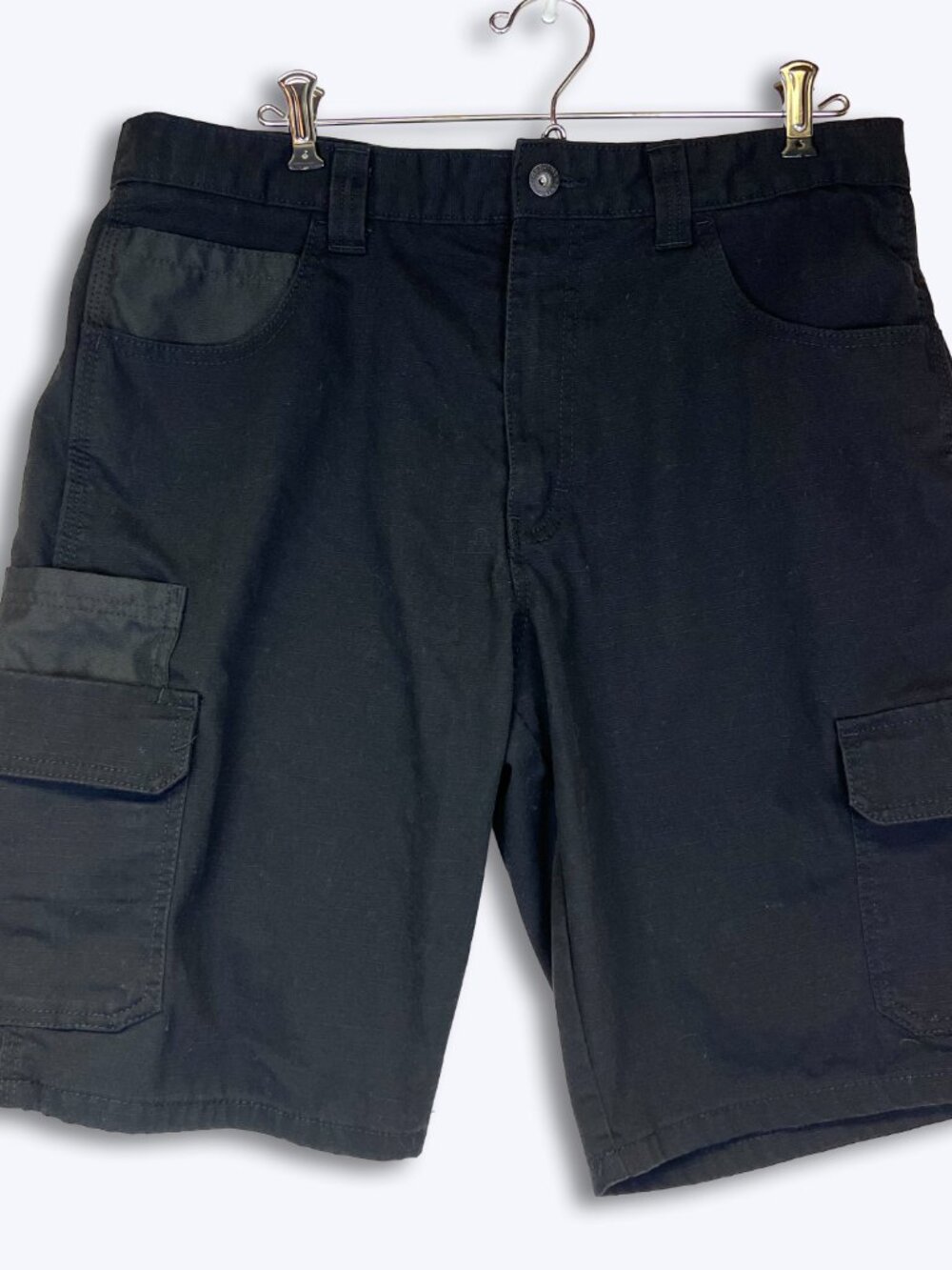 Genuine Dickies Mens 34 Relaxed Fit Ripstop Ultimate Cargo Shorts Workwear Black